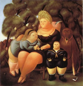 350 人の有名アーティストによるアート作品 Painting - フェルナンド・ボテロの家族
